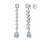Pendientes colgantes de plata con circonitas aguamarina